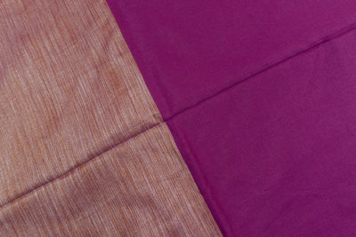 Purple Color Kadhi Cotton Plain Saree