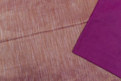 Purple Color Kadhi Cotton Plain Saree
