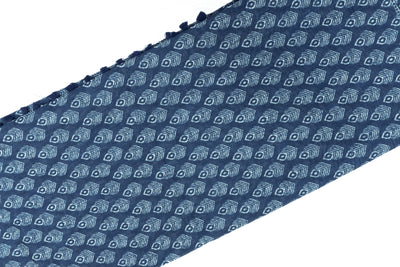 Indigo Blue Color Linen Cotton Saree
