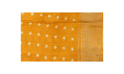Solid Yellow Color Fancy Saree