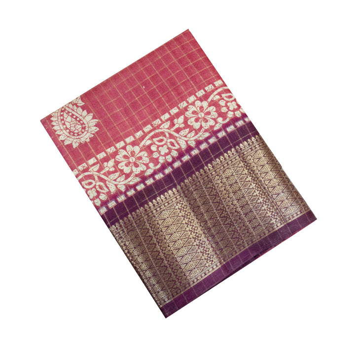 Pink Color Fancy Saree