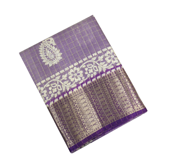 Lavender Color Fancy Saree