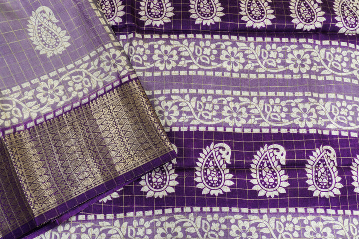 Lavender Color Fancy Saree