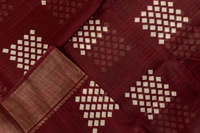 Maroon Brown Color Fancy Saree