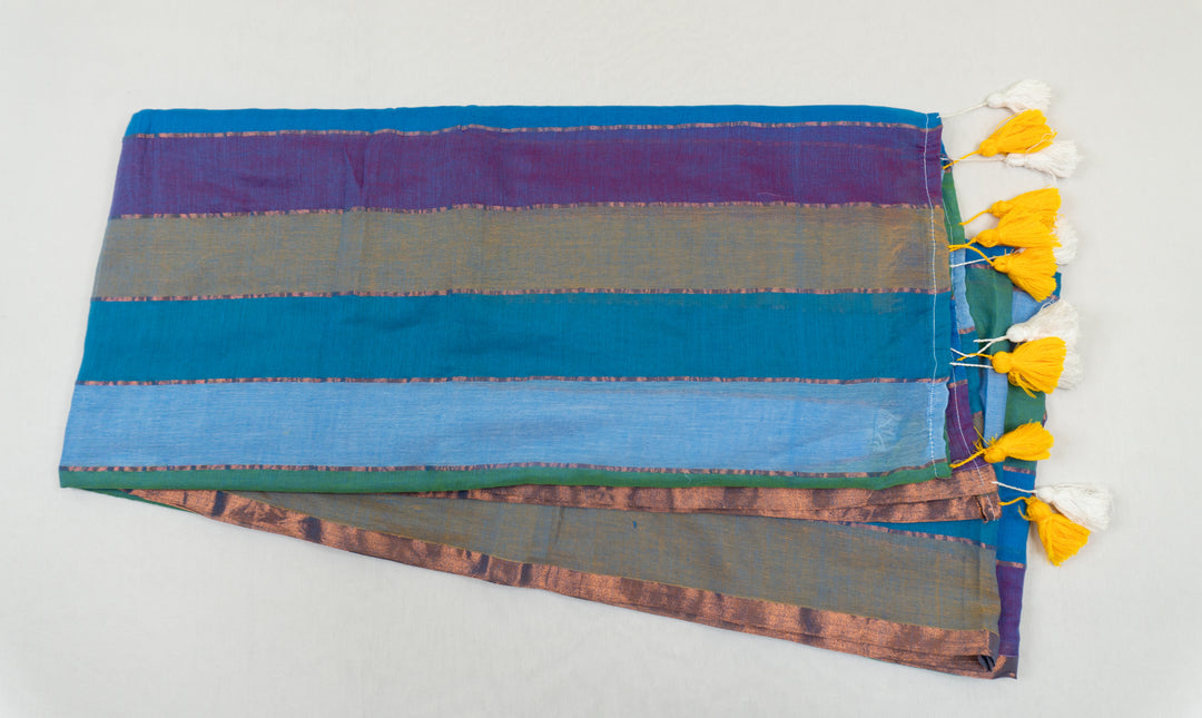 Mul Cotton Multi Color Saree