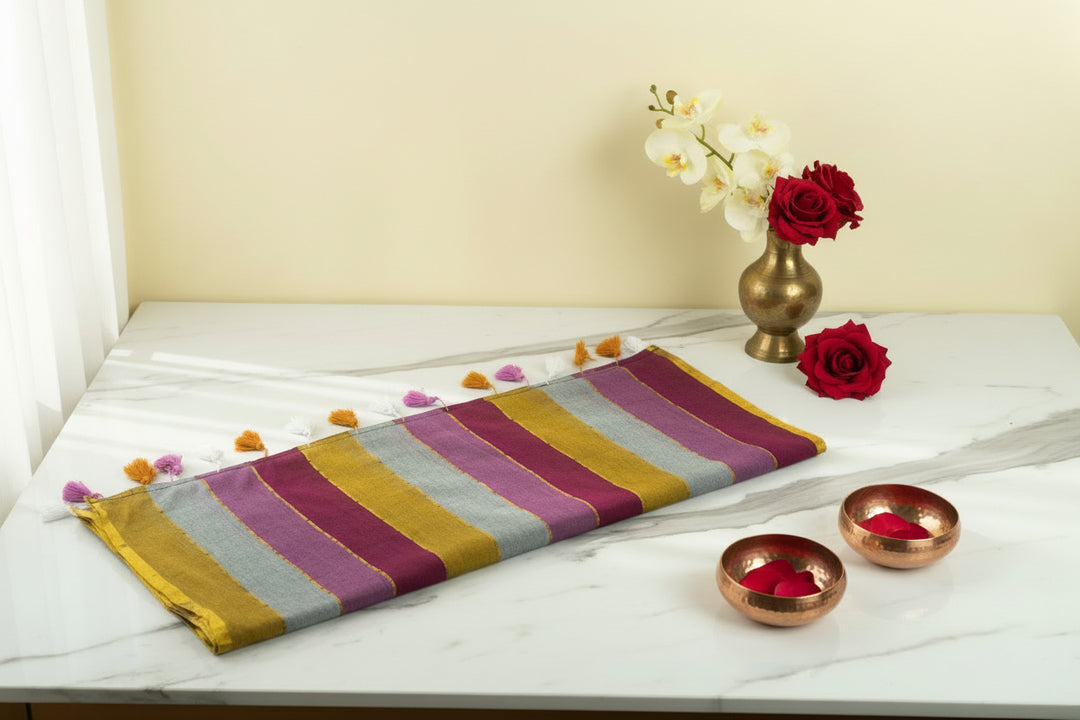 Mul Cotton Multi Color Saree