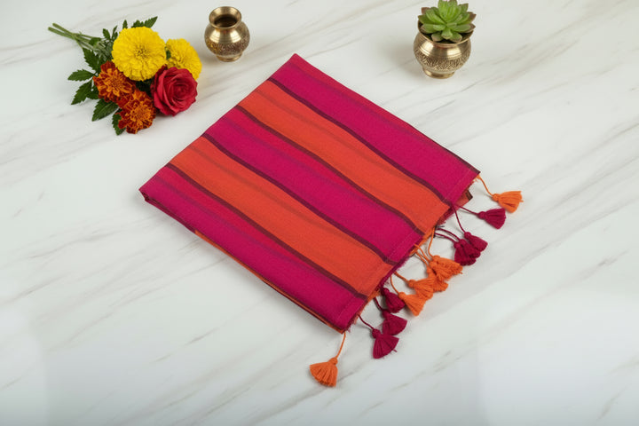 Mul Cotton Multi Color Saree