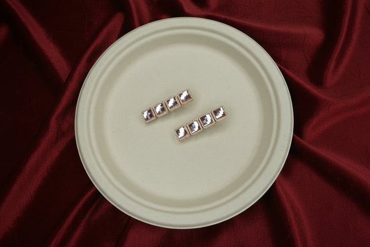 Square Crystal Hair Clip Set
