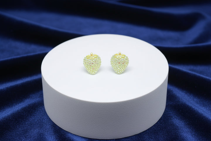 Multicolor Rose & Strawberry Stud Earrings (Mini) (4 sets)