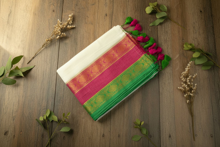 Mul Cotton Saree (with Blouse)
