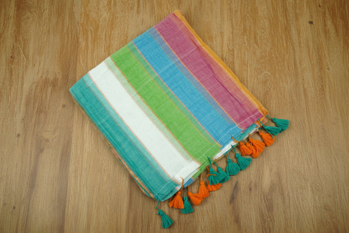 Mul Cotton Multi Color Saree (without blouse)
