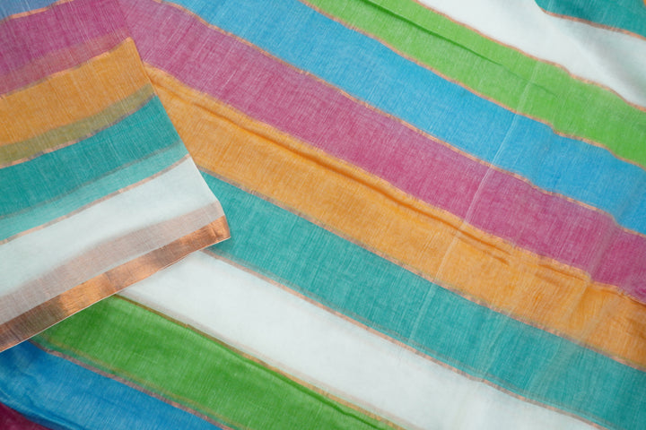 Mul Cotton Multi Color Saree (without blouse)