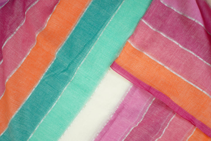 Mul Cotton Multi Color Saree (without blouse)