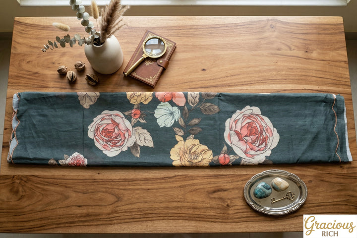 🌸 Floral Tusser Silk Saree
