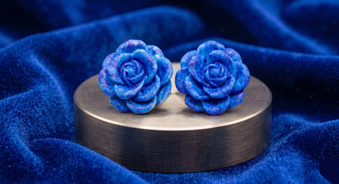 Multicolor Rose & Strawberry Stud Earrings (Mini) (4 sets)