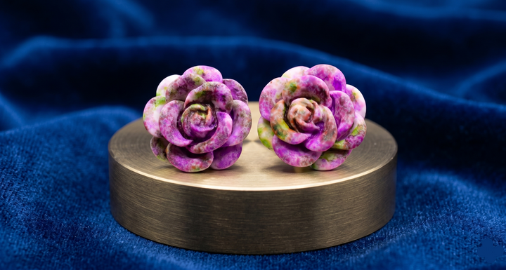 Multicolor Rose & Strawberry Stud Earrings (Mini) (4 sets)