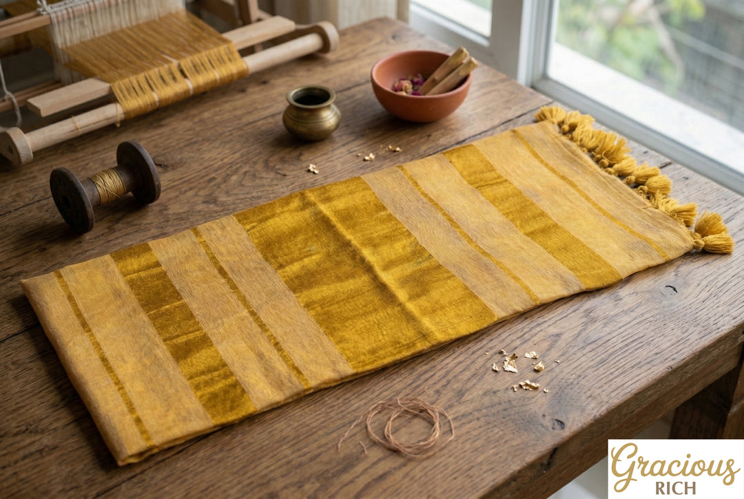 Kerala Tissue Saree (Small Zari Pallu)
