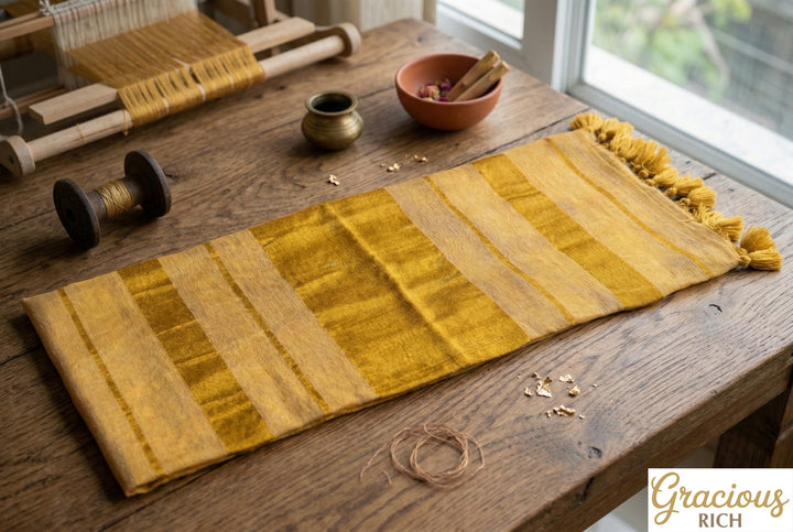 Kerala Tissue Saree (Small Zari Pallu)