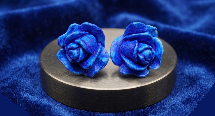 Multicolor Rose & Strawberry Stud Earrings (Mini) (4 sets)