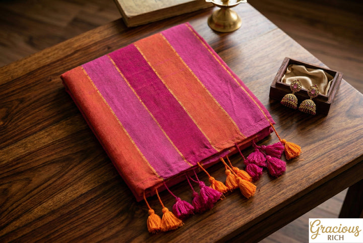 Mul Cotton Multi Color Saree
