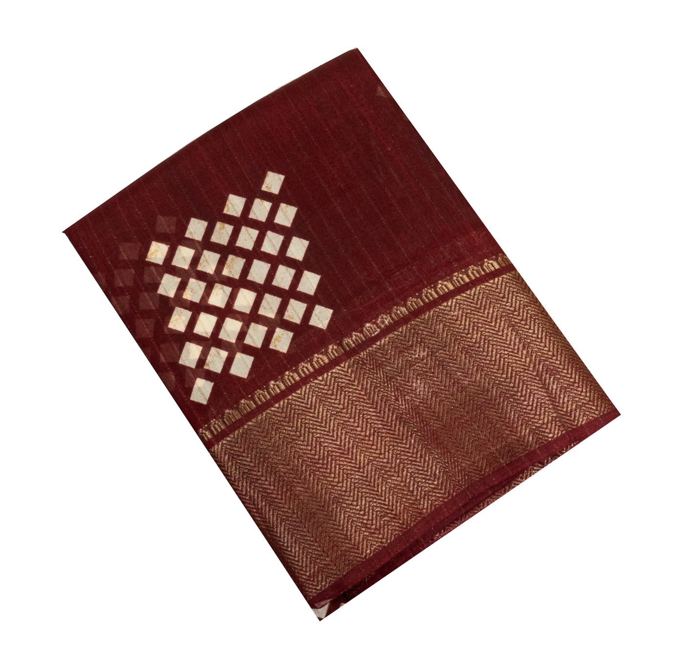 Maroon Brown Color Fancy Saree