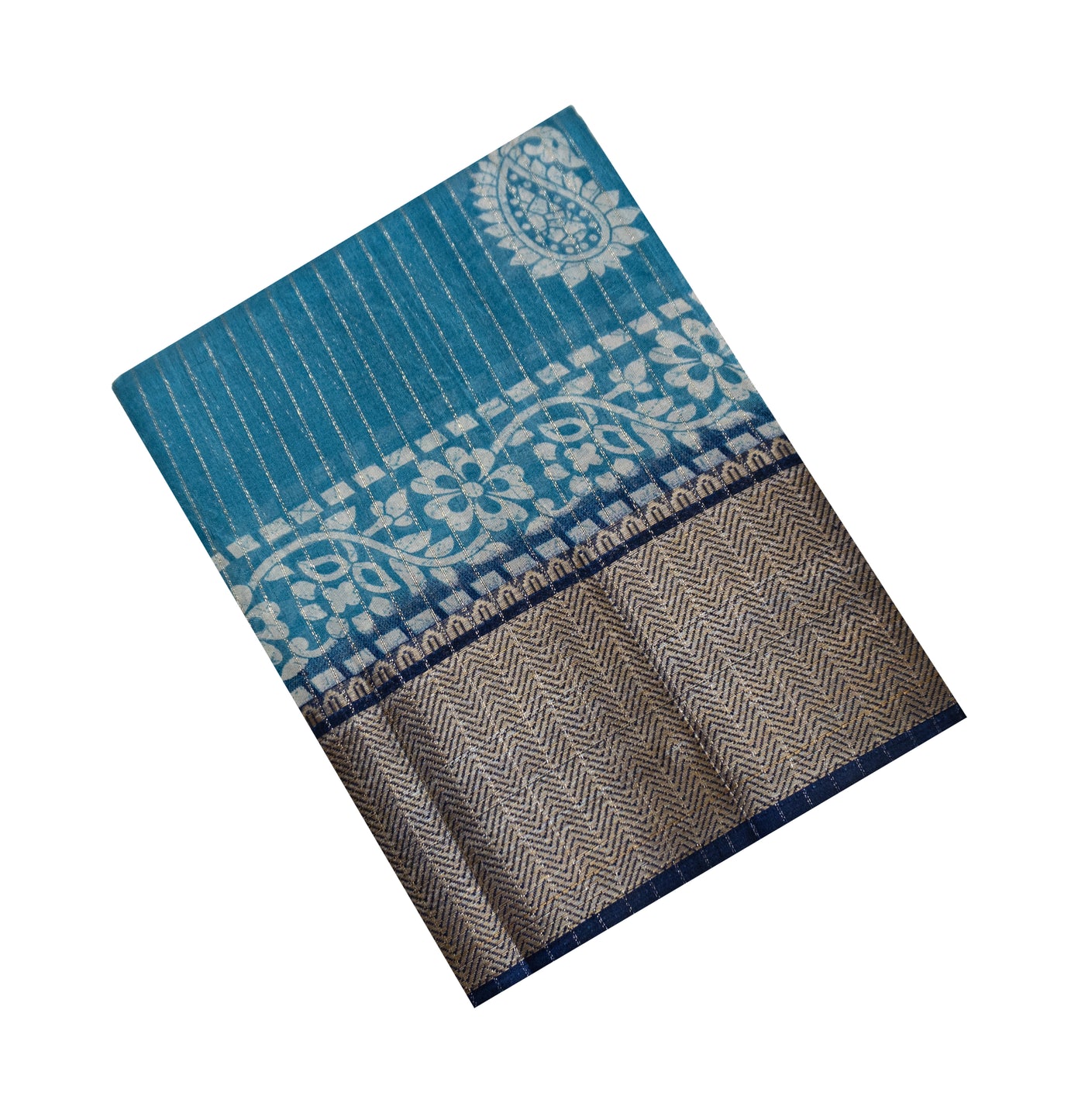 Sky Blue Color Fancy Saree
