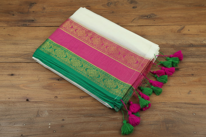 Mul Cotton Saree (with Blouse)