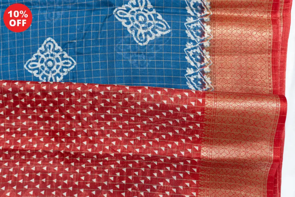 Blue Color Fancy Saree