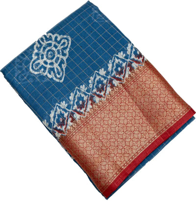 Blue Color Fancy Saree