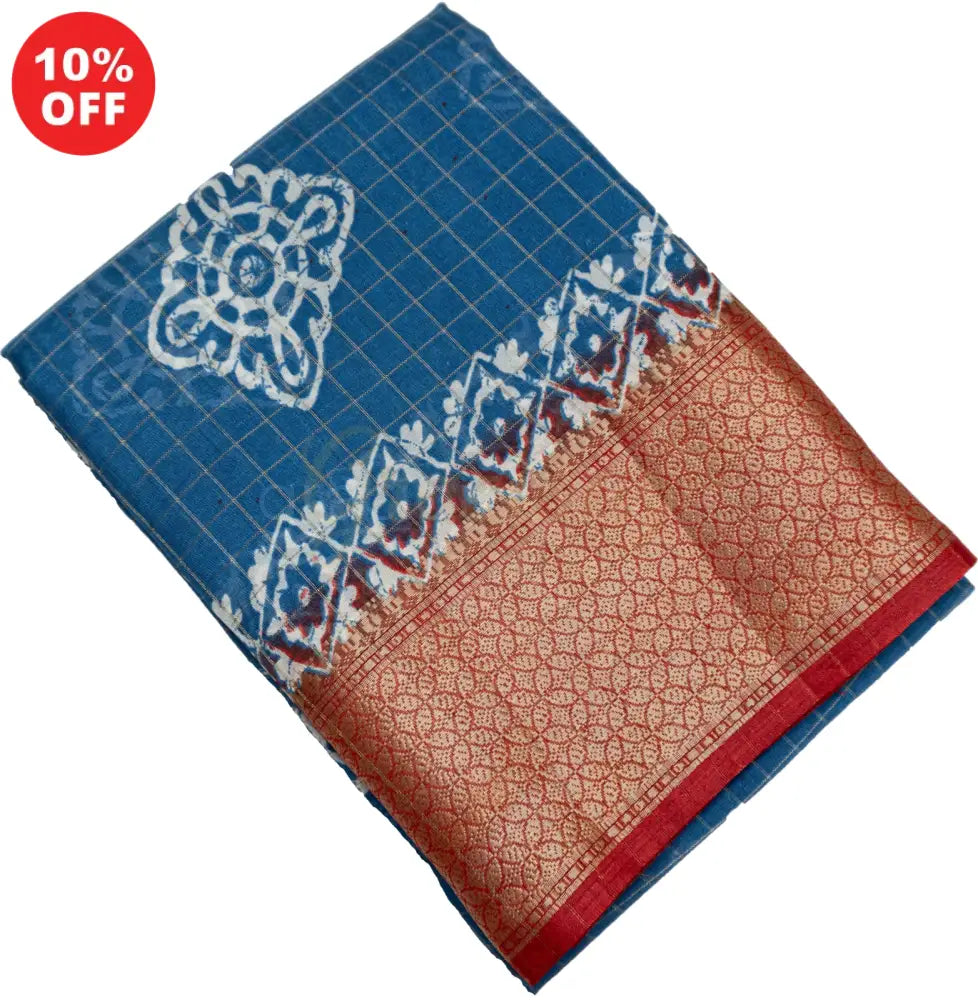 Blue Color Fancy Saree
