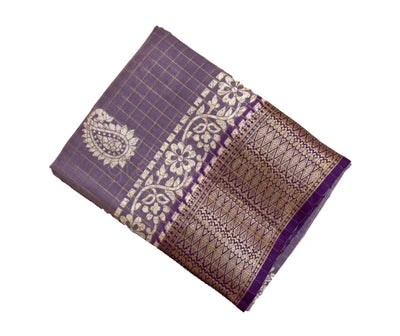 Lavender Color Fancy Saree