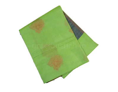 Light Green Color Soft Cotton Fancy Saree