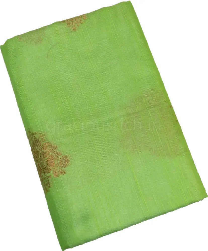 Light Green Color Soft Cotton Fancy Saree