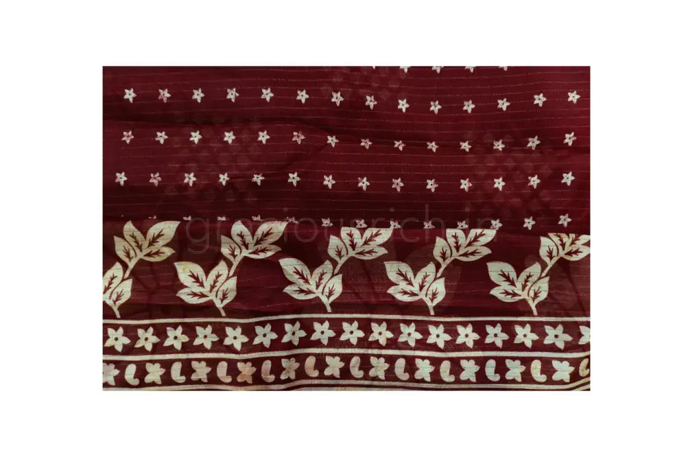 Maroon Color Fancy Saree