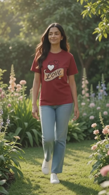 Love Hearts Stretch T-Shirt