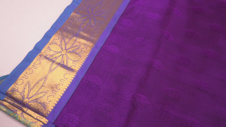 Purple Color Silk Cotton Saree