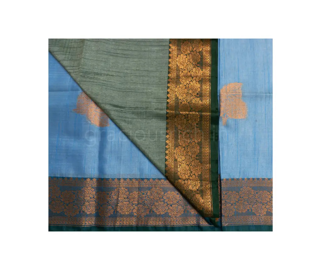 Silk Blue Color Soft Fancy Saree