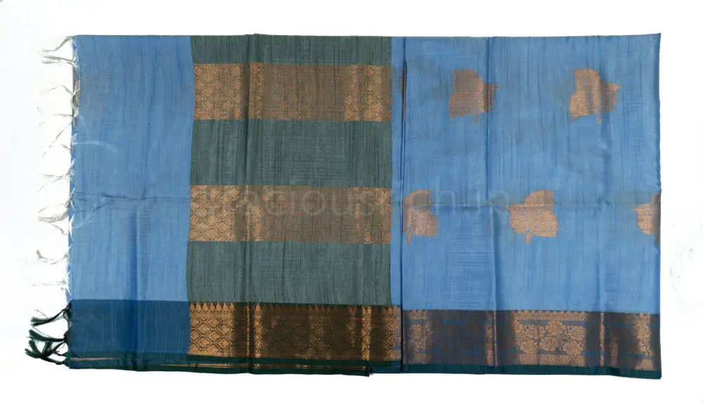 Silk Blue Color Soft Fancy Saree