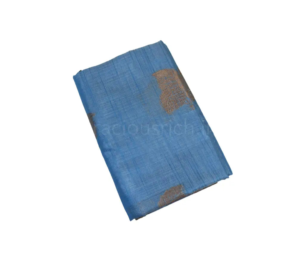 Silk Blue Color Soft Fancy Saree