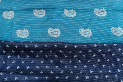 Sky Blue Color Fancy Saree