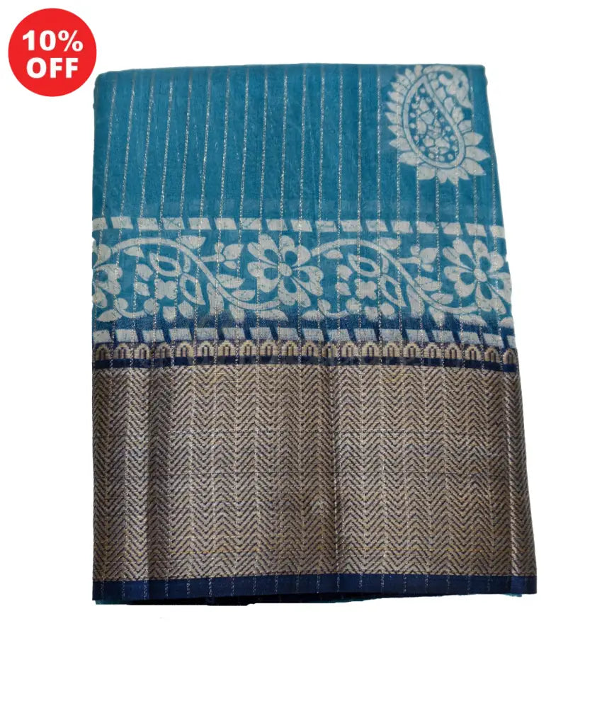 Sky Blue Color Fancy Saree