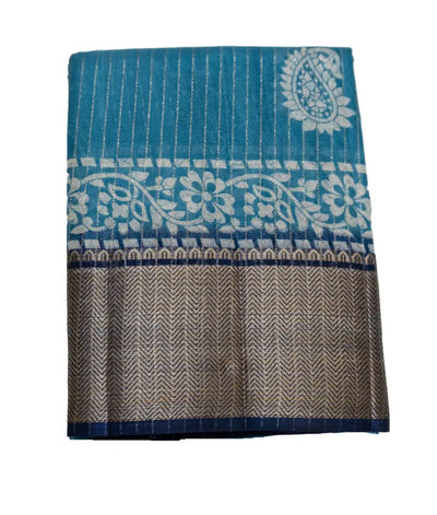 Sky Blue Color Fancy Saree