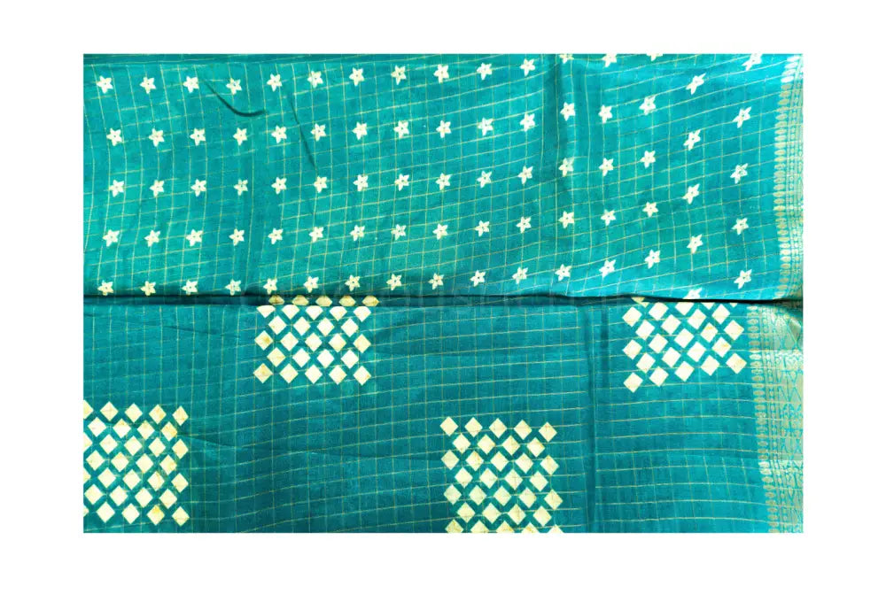 Teal Grean Color Fancy Saree