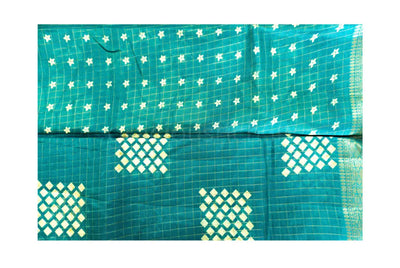 Teal Grean Color Fancy Saree