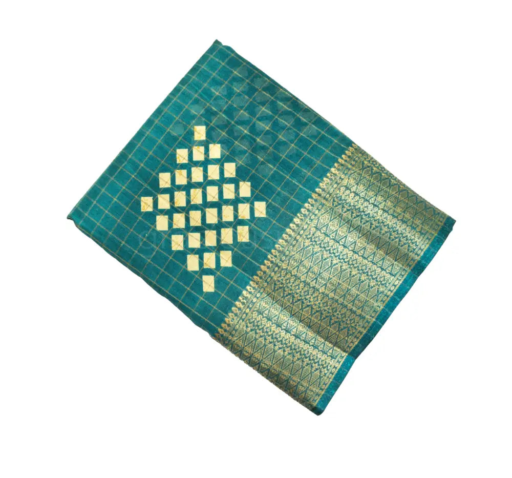 Teal Grean Color Fancy Saree